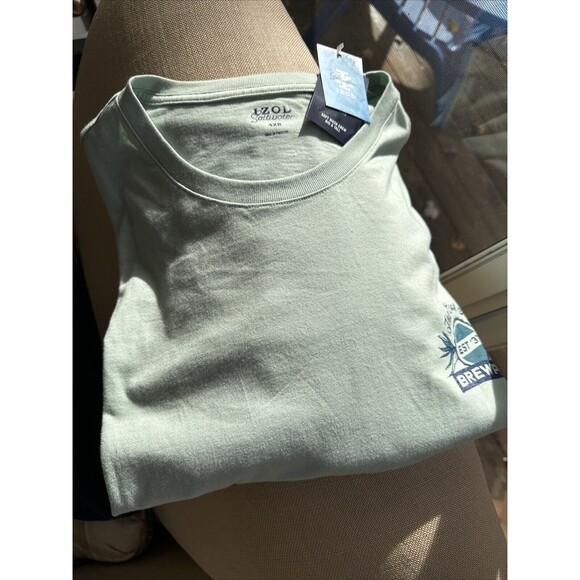 New Men's 4XB Big & Tall IZOD Saltwater Classics Cool Swell T-Shirt Harbor Gray - Picture 7 of 9